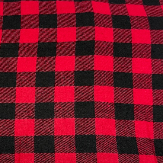Feldman Red & Black Checker Yarn-Dyed Cotton Flannel Fabric